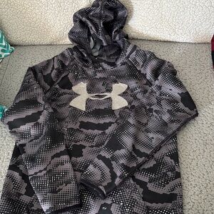 Under Armour Black and Gray Camo Hoodie.  2 camo thermal shirts